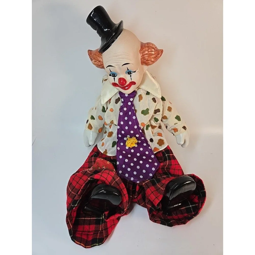 Victoria Impex Clown Porcelain Doll Working Music Box